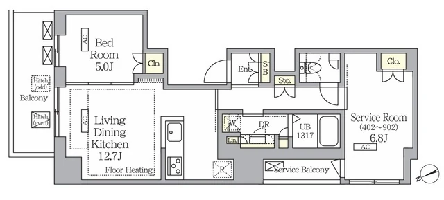 Bタイプの間取り図